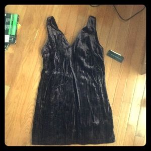 NWT French Connection Crushed Velvet Cutout Dress